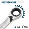 DAKCOS Fixed Head Reversible Ratchet Spanner 13mm Ratcheting Combination Wrench