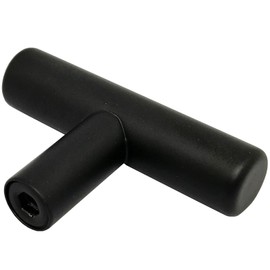 Dihl Pack of 10 Modern Black 50mm T-Bar Kitchen Handle, Sleek and Sturdy Cabinet Drawer Pull for Contemporary Home Décor, Easy Installation, 10 Pcs