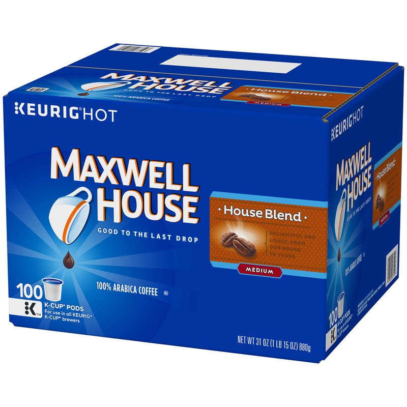 Maxwell House House Blend Medium Roast K-Cup Coffee Pods (100