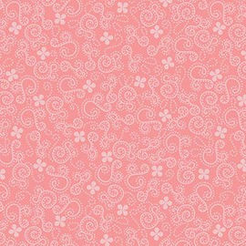 Flowers and Swirls Cotton Fabric, 1-Yard PRECUTS