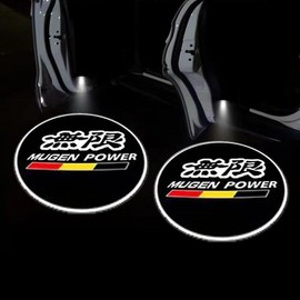 KLIFE LIMITED 2Pcs LED Car Door Welcome Light HD Projector Lamp Accessories For Honda Civic Fit Accord City Vezel CR-V S660 Odyssey HR-V:_MUGEN