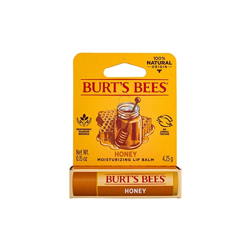 Burt's Bees Bálsamo labial hidratante de miel 0.15 oz (paquete