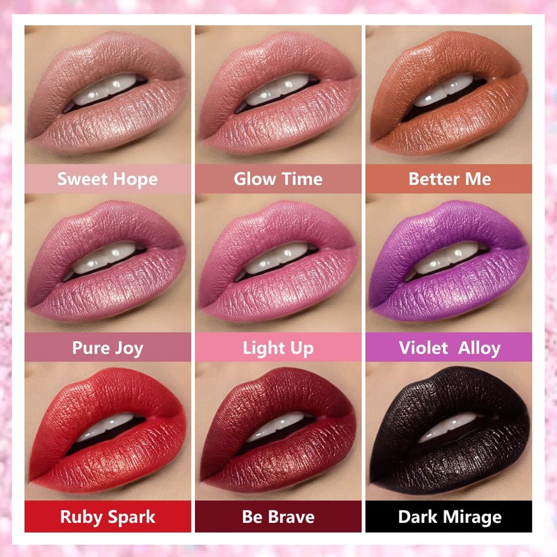 Black Metallic Liquid Lipstick Long Lasting Waterproof Dark Mirage