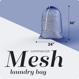 Handy Laundry Mesh XL Laundry Bag - Durable, Machine Washable with Secure Drawstring Closure - Perfect for College Dorms, Laundromats, Apartments (Blue, Large 24" x 36")
