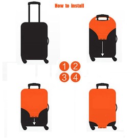 Kaxich Elastic Travel Suitcase Cover Suitcase Protective Case Suitcase Protective Cover Luggage Cover with Zip 18-32 Inches, blue