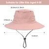 Zando Kids Sun Hat Girls with Ponytail Hole UPF 50+