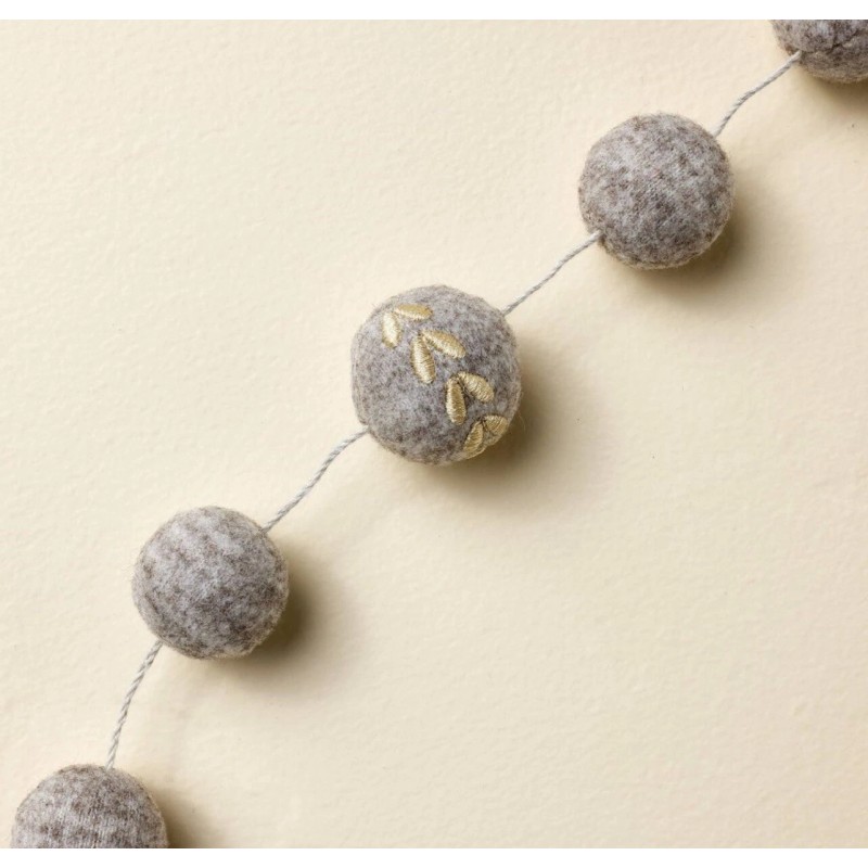 Hearth & Hand 6’ Felt Ball Decorative Christmas Garland -
