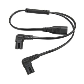 IEC320 C8 Dual C7 Power Splitter Cable, Safe to Use for LCD Monitors and Desk Lamps, PVC Cover, 1 in 2 Out