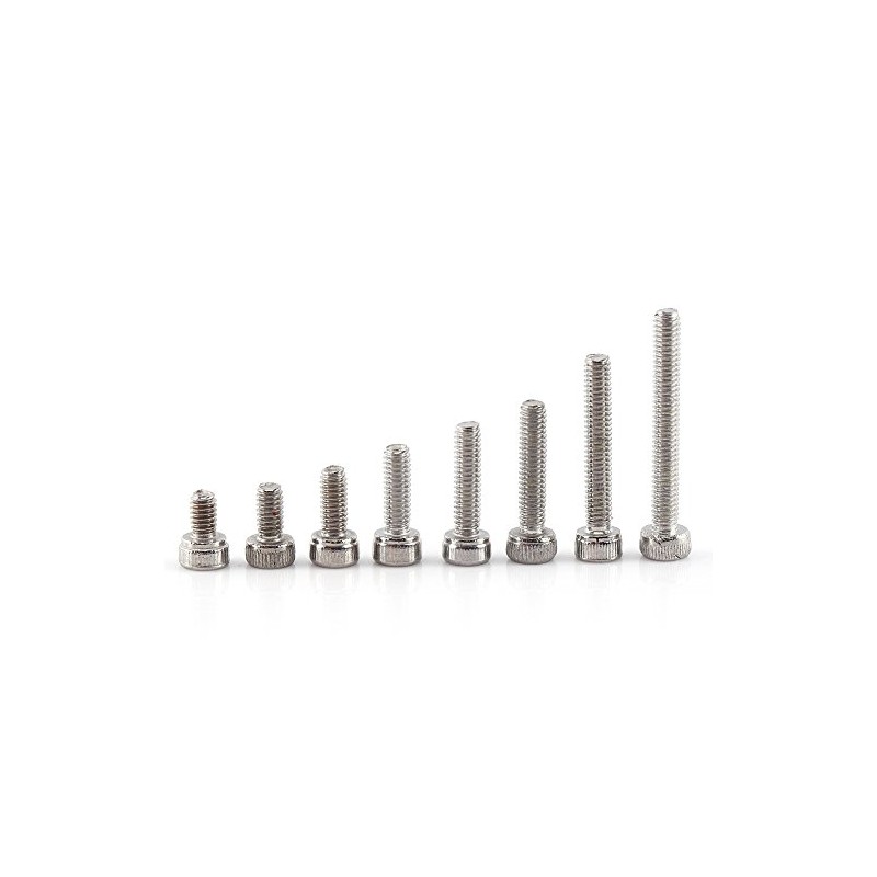 Paquete de tornillos de zócalo hexagonal de acero inoxidable de