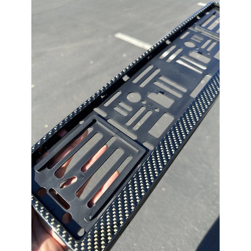 Real carbon fiber European size license plate frame holder Italian