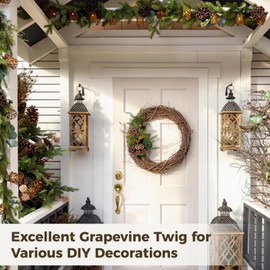2 PCS Grapevine Garland - DIY Crafts Natural Grapevine Twig Vines, 15 Feet Vines Garland Wreaths for Wedding House Holiday Door Vase Wall Decor