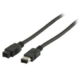 Valueline Nedis 2m FireWire 6 Pin to 9 Pin Cable - Black