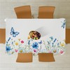 artslion Rectangle Waterproof 60x84in Wipeable Table Cover Non-PVC Fabric Blue