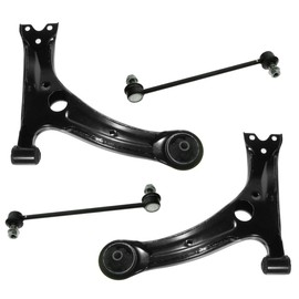 TRQ Front Suspension Kit Control Arm Sway Bar Stabilizer Link Compatible with 2003-2008 Pontiac Vibe 2003-2013 Toyota Corolla Matrix