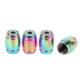 Partuto 1 Set 14x11MM Universal Reifenventilkappen Auto Radventilkappe Anti-Crash-Ventildeckel Reifenventil Staubschutzkappe Reifenventilkappe Aluminiumlegierung Zinklegierung Bunte Fass