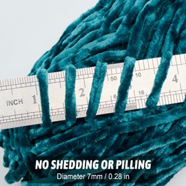 Velvet Yarn for Crocheting Dark Green Chenille Yarn Super Bulky Baby Blanket Yarn Amigurumi Yarn 8 Skeins