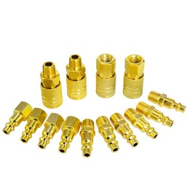 Taisher Air Hose Fittings, 1/4''NPT Quick Connect Air Coupler and Plug Kit, I/M Type, 14 Pieces Air Compressor Accessories Fittings