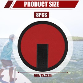 Zhaoyao 8Pcs Fishing Lure Cover 6inch Lure Shield by Rod Armour with Velcro, Rod Armour Lure Wrap Bait Storage Protector Lure Covers for Rod to Protect Fishermen from Sharp Fish Hooks Lure Wrap