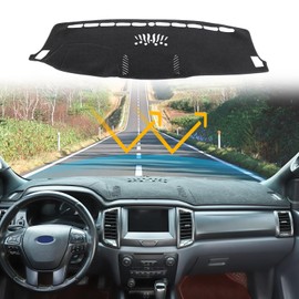Armaturenbrett-Abdeckungsmatte, kompatibel mit Ford Ranger 2015–2022, Auto-Armaturenbrett-Abdeckung, Sonnenschutz-Pad, Armaturenbrett-Pad-Zubehör