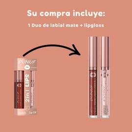 Duo Labial Mate y Gloss Larga Duración, Alta Pigmentación, Acabado Profesional, No Transfiere, Hidratante, Color Intenso Todo el Día, Compacto y Portátil para Uso Diario o Eventos (No. 09)