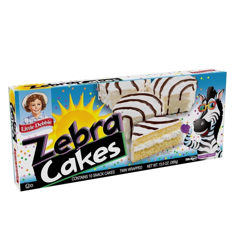 "Little Debbie" Little Debbie Zebra Cakes, 10 Twin-Wrapped Cakes, 13.0