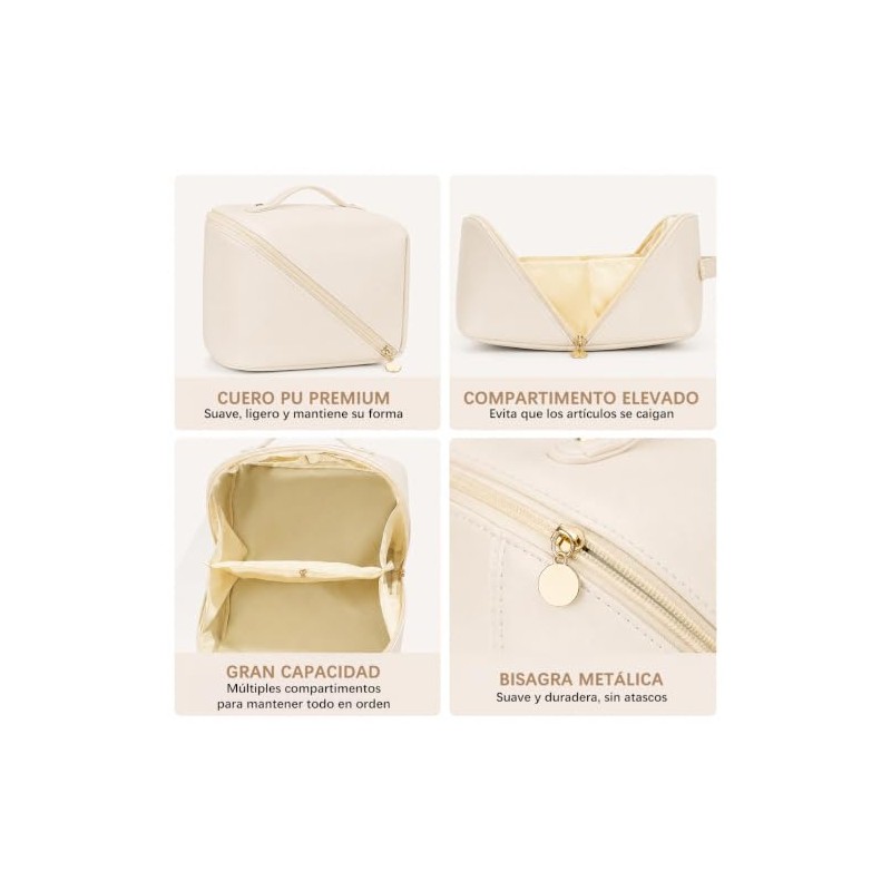 2 Piezas Bolsa de Cosméticos de Viaje, Makeup Bag de