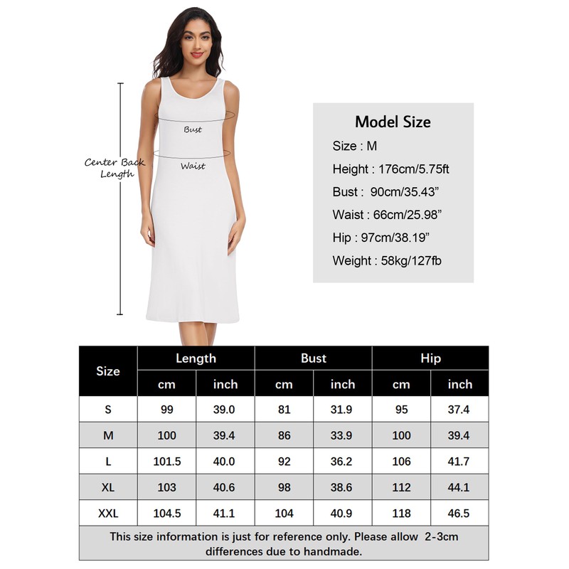 Lovasy Women's Long Full Slips,White,L