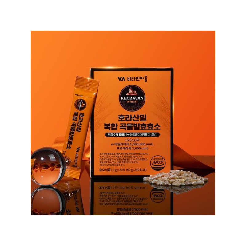 Vitamin Village 비타민마을 호라산밀 복합 곡물발효효소 1박스 30포 Vitamin Village