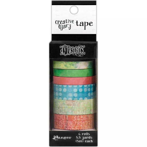 Ranger Dylusions Dyan Reaveleys Creative Dyary Tape 6 Rolls Colorful