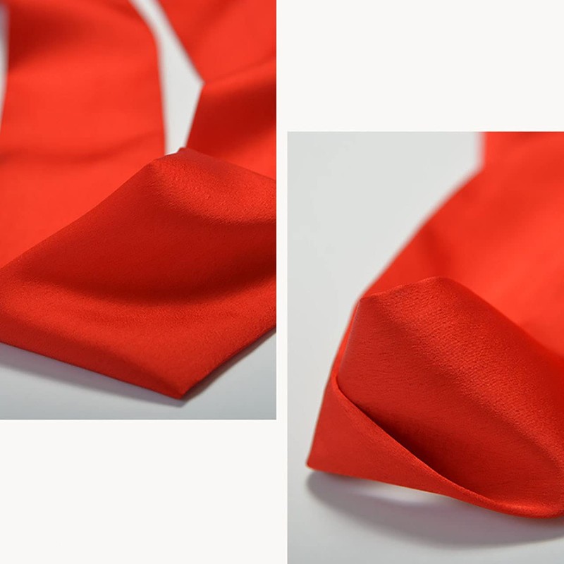 CHROME CRANE NR003 Women's Satin Stole Scarf, Stylish, Ribbon Tie