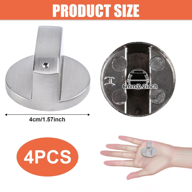 Universal Cooker Knobs, 4 PCS Control Knobs Gas Hob Knobs