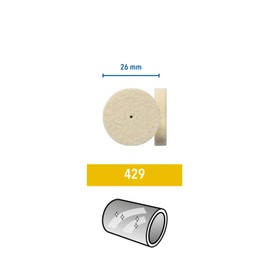 Dremel 429 Polishing Wheels Multipack, 3 Cylindrical Shaped Polishing Wheels for Steel, Aluminium, Brass, Silver, Gold (26 mm)