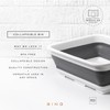 BINO Lavabo plegable, portátil, para ahorrar espacio, color blanco