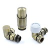 Thermostatic Radiator Valve Corner TRV – Zeta (Antique Brass)