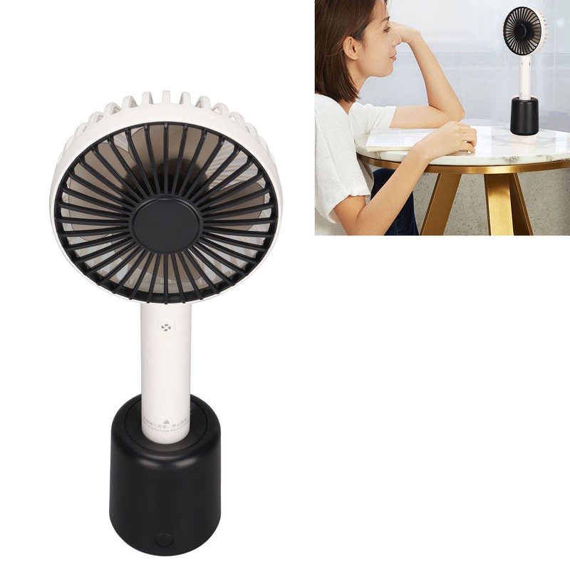 Portable Handheld Fan 3 Levels Automatic Shaking Head USB Rechargeable