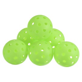 M METERXITY Outdoor Pickleballs 6pcs 40 Holes Pickleballs Indoor and Outdoor Pickleballs (USAPA) Approved for Training Green