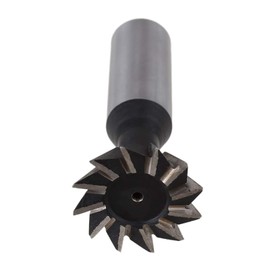 Cylindrical Shank Double-Edged Dovetail Slot Mill, End Mill, Angle Mill HSS — 10 mm x 60°