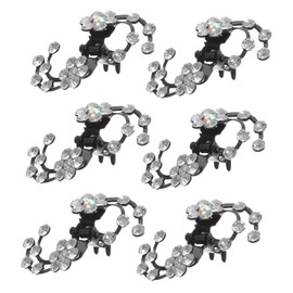 PACKOVE 6Pcs Mini Rhinestone Hairpins for Women and Elegant Plum Blossom Flower Hair Claw Clips for Weddings and Special Occasions Lightweight Hair Accessories White