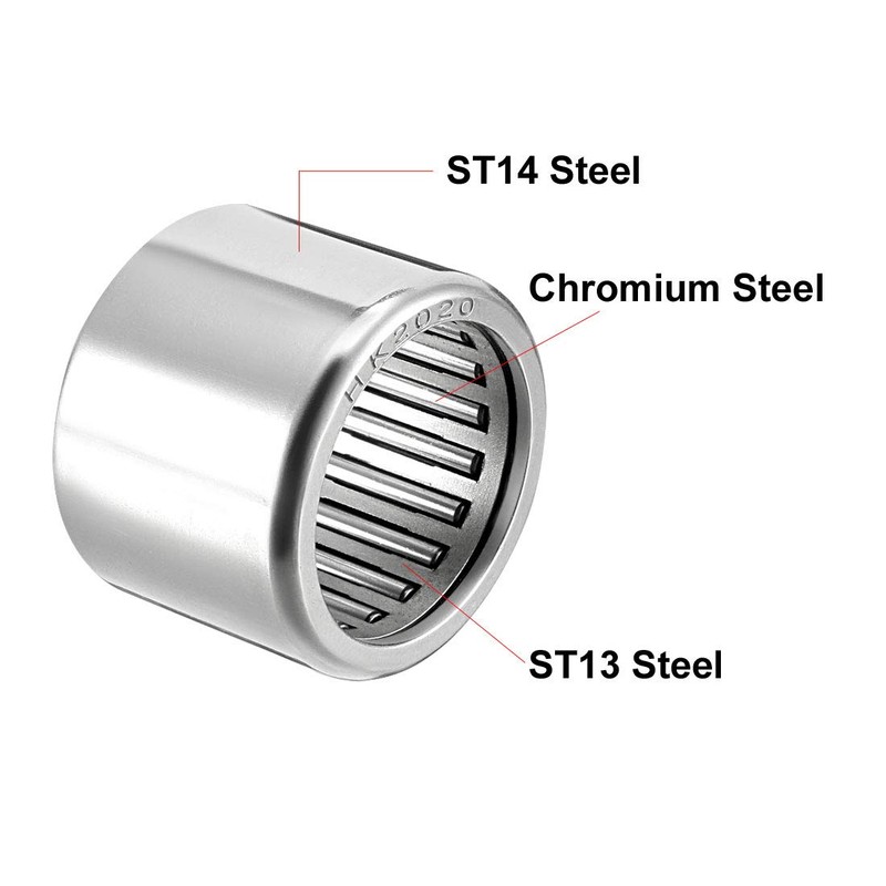 sourcing map HK2020 Drawn Cup Needle Bearing 20 mm Bore