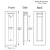LWZH Sliding Barn Door Flush Handle 7.08" Invisible Recessed Finger Pull