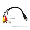 TEHAUX 1Pair Household to Av Cable Set Female Audio Video