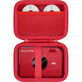 Aenllosi for Phomemo A30 Label Printer Hard Case, Phomemo A30 Mini Label Maker Machine Organizer, Red (Case Only)