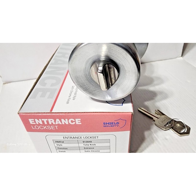 Shield Security ENTRANCE LOCK Shield Security Tulip Knob Style Satin