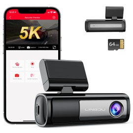 LINGDU Dash Cam 5K with Voice Control, 5G WiFi APP Control, Bluetooth, GPS Car Camera Front Parking Mode, Wide Angle, Night Vision, Bump Detection, Loop Recording, G-sensor, Super Capacitor(LD06)