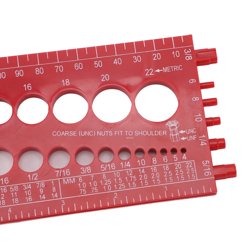 Nut Bolt Thread Gauge ABS Highly Accurate Portable Bolt Nut