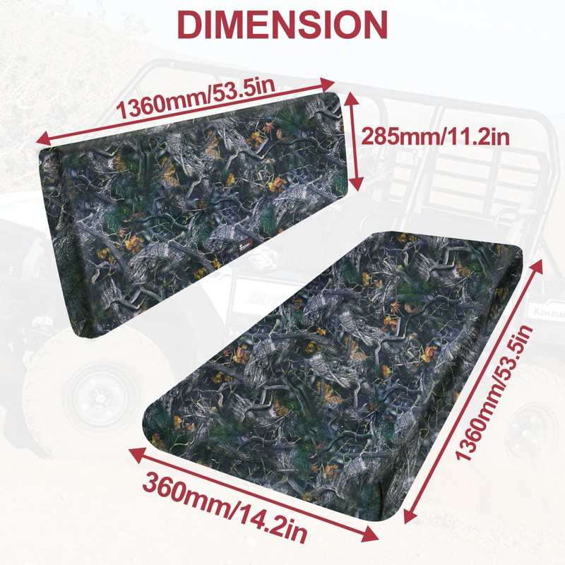 StarknightMT UTV Mule Pro Seat Covers 1680D Compatible with Kawasaki