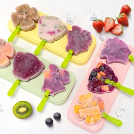 Li & Zhao Toddler Popsicle Molds with Sticks - Popsicle Maker Mini Popsicle Molds for Kids Ice Cream Molds Ice Pop Molds(Green)