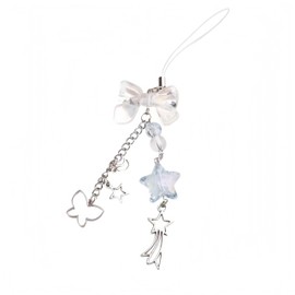 Dream Aurora Y2K Phone Charms Cute Cell Phone Charms Phone Keychain Blue Star Transparent Butterfly Phone Charm for Phone Bag Purse Backpack Camera Decor