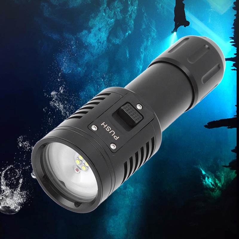 Diving Flashlight 5000LM 6 Light Modes Portable Underwater Flashlight Diving