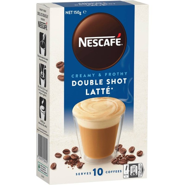 Nescafe Double Shot Latte Coffee Sachets 10 Pack 150g